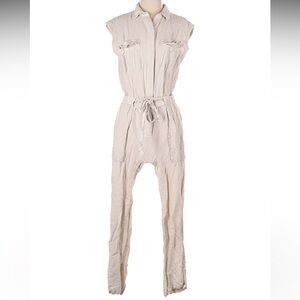 Young Fabulous & Broke Cream Sleeveless Utility Jumpsuit